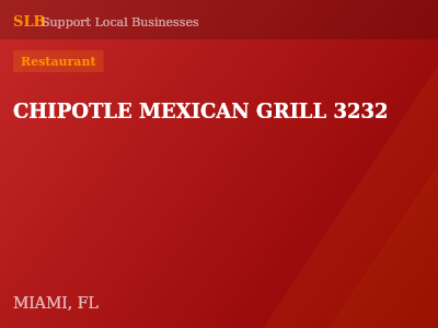 CHIPOTLE MEXICAN GRILL 3232 — Restaurant in MIAMI, FL