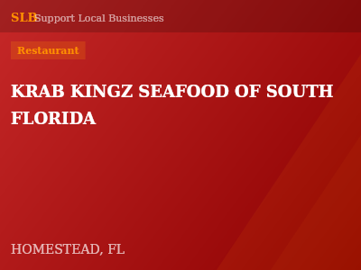 KRAB KINGZ SEAFOOD OF SOUTH FLORIDA — Restaurant in HOMESTEAD, FL