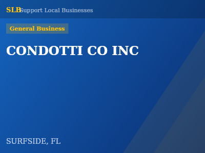CONDOTTI CO INC — General Business in SURFSIDE, FL