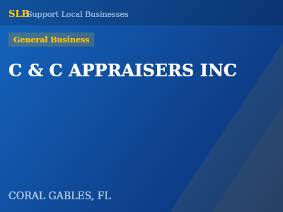 C & C APPRAISERS INC — General Business in CORAL GABLES, FL