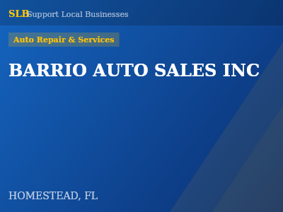 BARRIO AUTO SALES INC — Auto Repair & Services in HOMESTEAD, FL