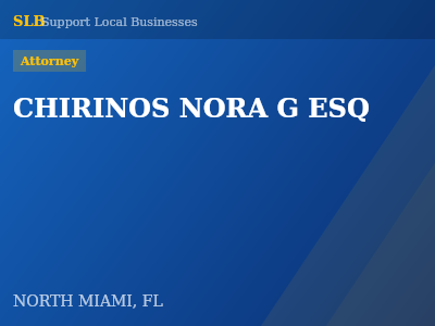 CHIRINOS NORA G ESQ — Attorney in NORTH MIAMI, FL