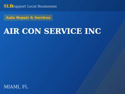 AIR CON SERVICE INC — Auto Repair & Services in MIAMI, FL