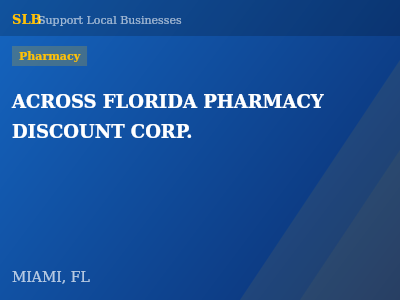 ACROSS FLORIDA PHARMACY DISCOUNT CORP. — Pharmacy in MIAMI, FL
