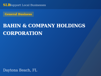 BAHIN & COMPANY HOLDINGS CORPORATION — General Business in Daytona Beach, FL