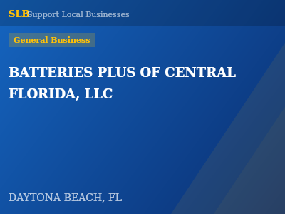 BATTERIES PLUS OF CENTRAL FLORIDA, LLC — General Business in DAYTONA BEACH, FL
