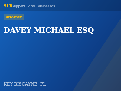 DAVEY MICHAEL ESQ — Attorney in KEY BISCAYNE, FL