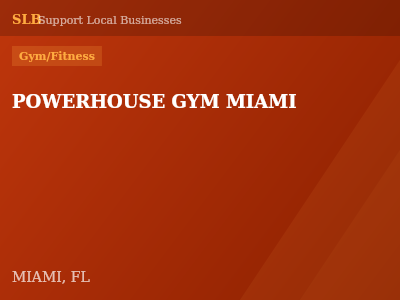 POWERHOUSE GYM MIAMI — Gym/Fitness in MIAMI, FL