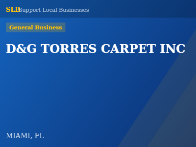 D&G TORRES CARPET INC — General Business in MIAMI, FL