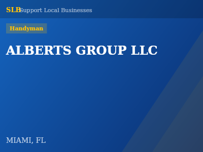 ALBERTS GROUP LLC — Handyman in MIAMI, FL