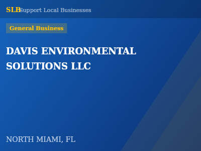DAVIS ENVIRONMENTAL SOLUTIONS LLC — General Business in NORTH MIAMI, FL