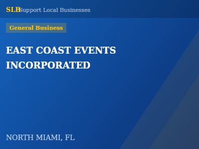 EAST COAST EVENTS INCORPORATED — General Business in NORTH MIAMI, FL