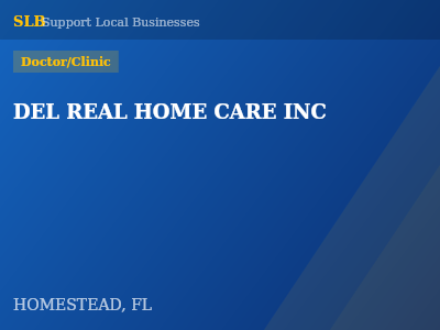DEL REAL HOME CARE INC — Doctor/Clinic in HOMESTEAD, FL