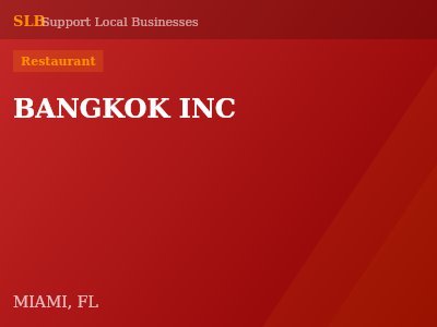 BANGKOK INC — Restaurant in MIAMI, FL