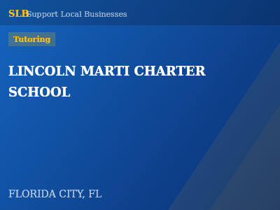 LINCOLN MARTI CHARTER SCHOOL — Tutoring in FLORIDA CITY, FL