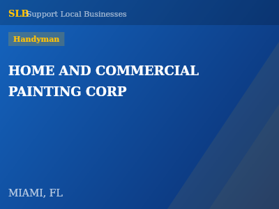 HOME AND COMMERCIAL PAINTING CORP — Handyman in MIAMI, FL