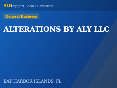 ALTERATIONS BY ALY LLC — General Business in BAY HARBOR ISLANDS, FL