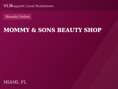 MOMMY & SONS BEAUTY SHOP — Beauty Salon in MIAMI, FL