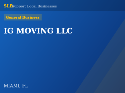 IG MOVING LLC — General Business in MIAMI, FL