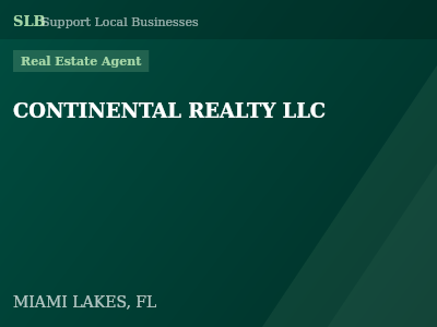 CONTINENTAL REALTY LLC — Real Estate Agent in MIAMI LAKES, FL