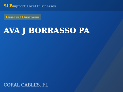 AVA J BORRASSO PA — General Business in CORAL GABLES, FL
