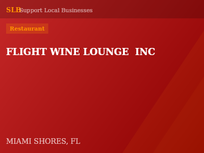 FLIGHT WINE LOUNGE  INC — Restaurant in MIAMI SHORES, FL