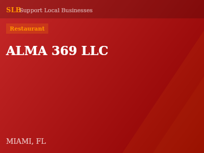 ALMA 369 LLC — Restaurant in MIAMI, FL