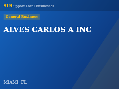 ALVES CARLOS A INC — General Business in MIAMI, FL