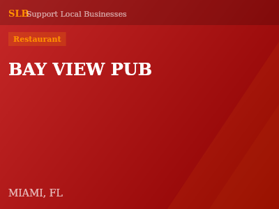BAY VIEW PUB — Restaurant in MIAMI, FL