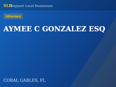 AYMEE C GONZALEZ ESQ — Attorney in CORAL GABLES, FL