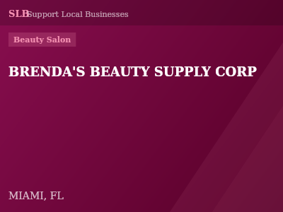 BRENDA'S BEAUTY SUPPLY CORP — Beauty Salon in MIAMI, FL
