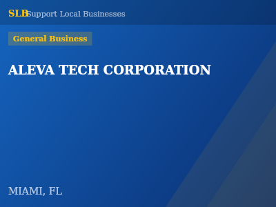 ALEVA TECH CORPORATION — General Business in MIAMI, FL