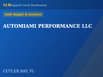 AUTOMIAMI PERFORMANCE LLC — Auto Repair & Services in CUTLER BAY, FL