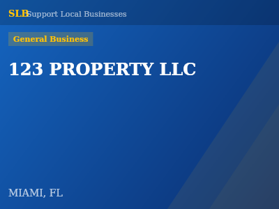 123 PROPERTY LLC — General Business in MIAMI, FL