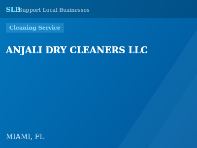 ANJALI DRY CLEANERS LLC — Cleaning Service in MIAMI, FL