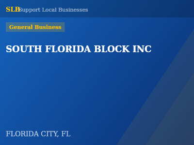 SOUTH FLORIDA BLOCK INC — General Business in FLORIDA CITY, FL