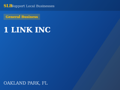 1 LINK INC — General Business in OAKLAND PARK, FL