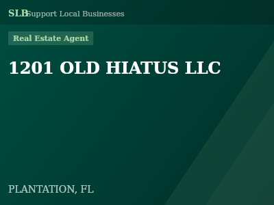 1201 OLD HIATUS LLC — Real Estate Agent in PLANTATION, FL