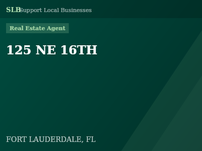 125 NE 16TH — Real Estate Agent in FORT LAUDERDALE, FL