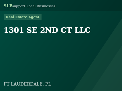 1301 SE 2ND CT LLC — Real Estate Agent in FT LAUDERDALE, FL