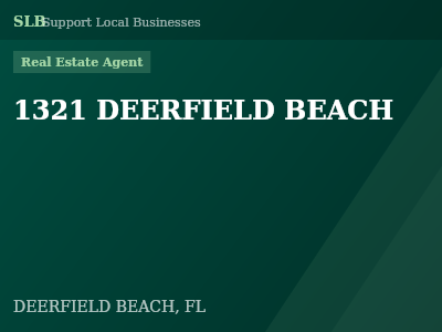 1321 DEERFIELD BEACH — Real Estate Agent in DEERFIELD BEACH, FL