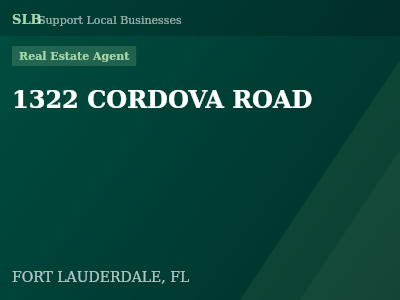 1322 CORDOVA ROAD — Real Estate Agent in FORT LAUDERDALE, FL