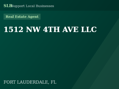 1512 NW 4TH AVE LLC — Real Estate Agent in FORT LAUDERDALE, FL