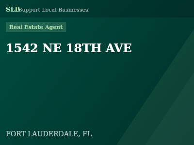 1542 NE 18TH AVE — Real Estate Agent in FORT LAUDERDALE, FL