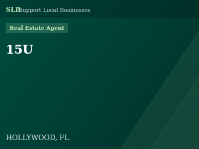 15U — Real Estate Agent in HOLLYWOOD, FL