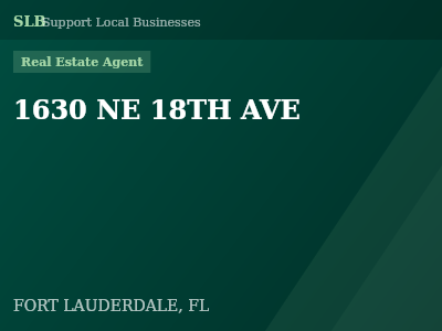 1630 NE 18TH AVE — Real Estate Agent in FORT LAUDERDALE, FL