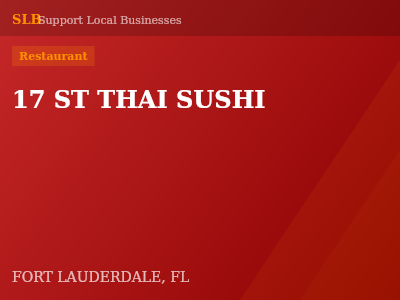 17 ST THAI SUSHI — Restaurant in FORT LAUDERDALE, FL
