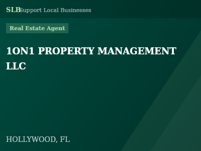 1ON1 PROPERTY MANAGEMENT LLC — Real Estate Agent in HOLLYWOOD, FL