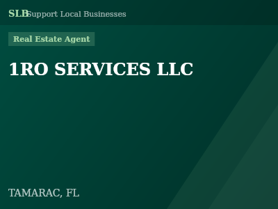 1RO SERVICES LLC — Real Estate Agent in TAMARAC, FL