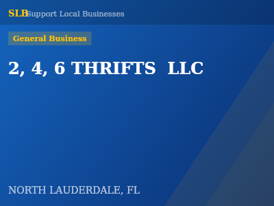2, 4, 6 THRIFTS  LLC — General Business in NORTH LAUDERDALE, FL